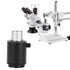 Microscope Lens Adapter, Stereo Microscope Mount Lens Camera Adapter Made of Aluminum Alloy for Stereoscopic Microscope, 25mm or 23.2mm Camera Int...