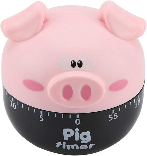 Cute Cartoon Pig Kitchen Timer Cooking Timer Cooking Mechanical Home Decor Counters for Cooking Timing Tool ()...