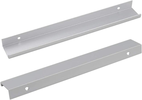 LC LICTOP 250mm/9.8" Finger Edge Pull Concealed Handle for Home Kitchen Door Drawer Cabinet Silver Stain Nickel with Screws(4Pcs)...