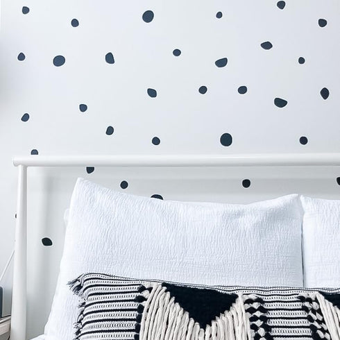 Hand Drawn Circle Dots Wall Decals Peel and Stick for Kids, Baby Bedroom Nursery and Living Room. 144 pcs Vinyl Wall Stickers Decor (Black)...