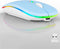 Wireless Bluetooth Mouse,LED Dual Mode Rechargeable Silent Slim Laptop Mouse,Portable(BT5.2+USB Receiver) Dual Mode Computer Mice,for Laptop,Deskt...