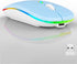 Wireless Bluetooth Mouse,LED Dual Mode Rechargeable Silent Slim Laptop Mouse,Portable(BT5.2+USB Receiver) Dual Mode Computer Mice,for Laptop,Deskt...