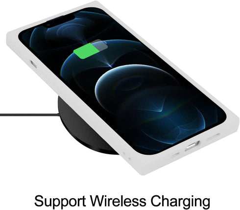 LSL Case for iPhone 12 Pro Max White Soft TPU Bumper Anti-drop Anti-scratch Shock Absorption Protective Wireless Slim Cover Compatible with iPhone...