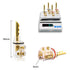 Viborg Audiocrast 4X HiFi Speaker Banana Plug Connectors 4MM BFA Type Dual Screws Locking Speaker Terminals with Heat Shrink Tubing + Allen Wrench...