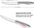 Serrated Steak Knives, Stainless Steel Sharp Blade Flatware Steak Knives Set of 6, Unique Hammered Pattern Hollowed Handle,4.5 In,For Kitchen Rest...