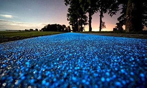 Oubest Fish Tank Rocks Glow Blue/Glow in The Dark Pebbles for Garden/Fish Tank/Aquarium/Plant Pots/Bonsai Walkway/Driveway 100pcs...
