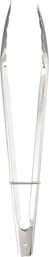 Chef Craft Set of 2 (1-9" & 1-12") Stainless Steel Clam Shell Food Service Tongs with Sliding Rings. Quality Construction, Dishwasher Safe, Silver...