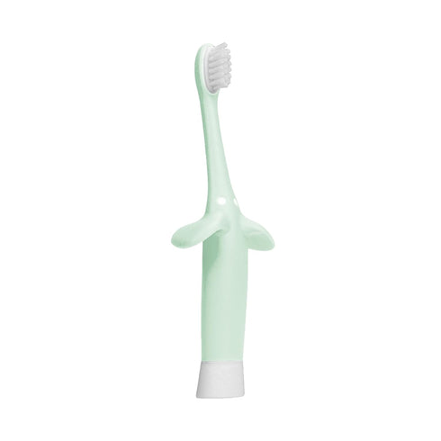 Dr. Brown's Infant-to-Toddler Training Toothbrush Set, Mint Elephant with Fluoride-Free Strawberry Baby Toothpaste, 0-3 Years...