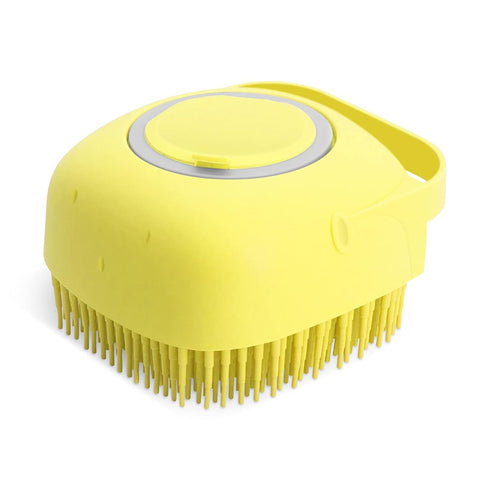 Pet Dog Cat Shedding Shampoo Brush Pet Bath Massage Shower Bubbles Self Cleaning Dog Grooming Brush Scrubber Brush for Bathing Hair Removal Soft S...