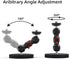 SUREWO Magnetic Camera Mount with Mini Universal Head, Magnetic Mount Base Stand with 1/4"-20 Thread Compatible with GoPro Hero 12 11 10 9 8 7 6 5...
