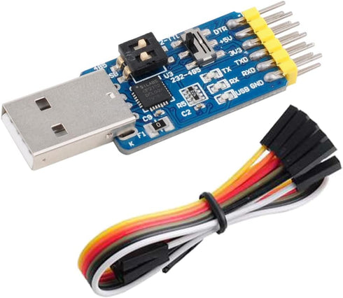 NEXTION CP2102 6 in 1 USB to TTL Serial Adapter Module USB to TTL 485 232, TTL to 232 485, RS232 to 485 + 4P Dupont Cable Jumper Wire Female for N...