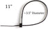 THE CIMPLE CO 17 inch Black Nylon Zip Ties (Wire, Cable Ties) - Strong - Indoor and Outdoor Rated - No Tools Needed, 100 Pack...