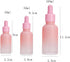 1 oz Dropper Bottle,4 Pcs 30ml Gradient Pink Glass Eye Dropper Bottles with Pink Top Cap for Essential Oils,Empty Refillable Glass Dropper Bottle ...