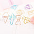 100 pcs Cute Paper Clips, BOSOIRSOU Metal Bookmark Folder Pin Memo Clamp Planner Clip for Pagination Organize Document Organizing Office Supplies ...