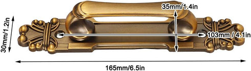 Yosoo Cabinet Door Handle, 2Pcs/Set European Style Antique Zinc Alloy Door Pull Handle Cabinet Hardware Accessory...