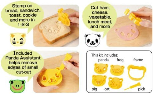 Animal Friends Food Deco Cutter and Stamp Kit Frame 3 7/8 x 3 1/8 x 1 1/16 inches...