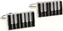 Piano Keys Inverted Black White Pair Cufflinks in a Presentation Gift Box & Polishing Cloth...