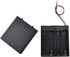 HAHIYO 6V AA Battery Holder Bundle with Wire Sturdy Cover Flexible Springs Contact Build-in Switch Batteries Black Case Easy Install 3 Pieces for ...