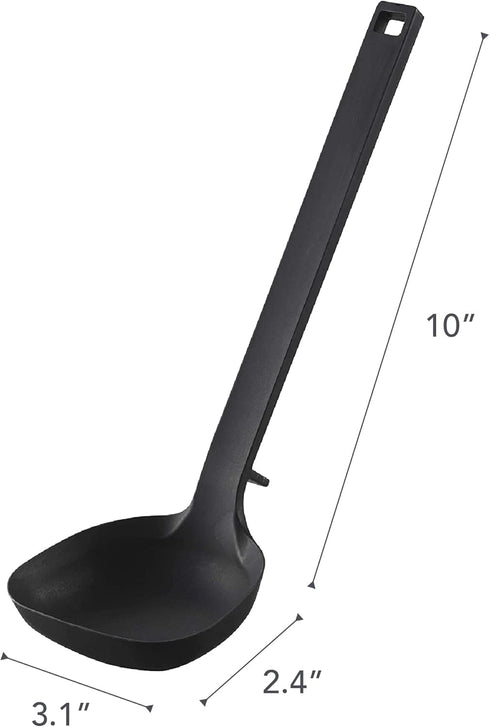 Yamazaki Home Tower Silicone Ladle - Ladle - Silicone, Black...