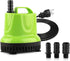FREESEA 330 GPH 25W Submersible Water Pump for Pond Aquarium Hydroponics Fish Tank Fountain Waterfall...