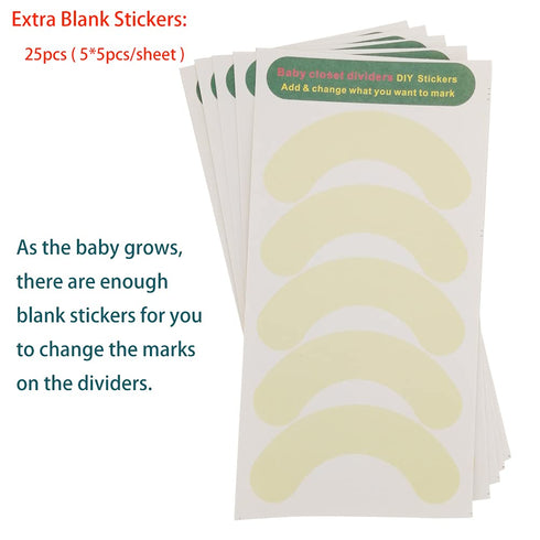 Baby Closet Dividers with Extra Stickers - Cute Nursery Clothes Organizer/Hangers...