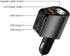 LIHAN Cigarette Lighter Socket Adapter, Car Charger fit for 12V/24V Outlet Plug Splitter with Multi USB Ports, Voltmeter Compatible for iPhone, Ga...