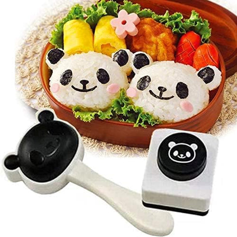 Bento Accessories Rice Ball Mold,Cartoon Panda Sushi Maker Mould Seaweed Cutter Bento Nori Kitchen Rice Mould for Kids PackedLunch Kitchen Tools...
