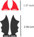 RUKUHOT Halloween Black Bat Wings + Red Devil Horns Headphone Attachment, Bat Devil Horns Headband Headset Decor, Cosplay Props Bat Wing for Hallo...