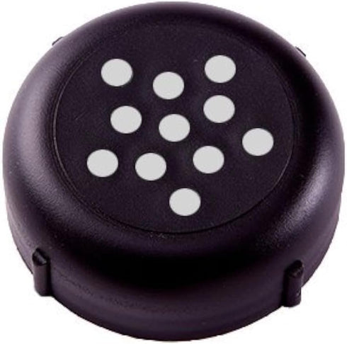 Revolutionary New 6-8 OZ Plastic Cheese Shaker Lids 1 Dozen. Rust Proof! (Black)...