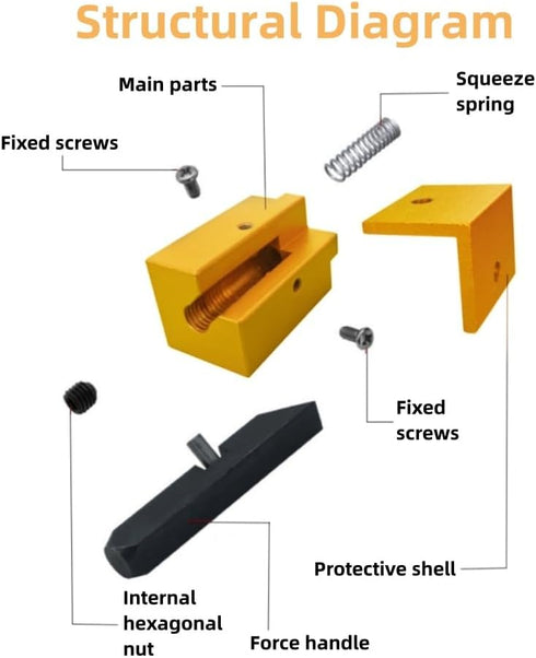 Squaring Corner Chisel Woodworking Right Angle Punch Hinge Recess Corner Wood Chiseling Square Hinge Tool (Black)...