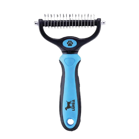 Pet hair remover comb, grooming brush, detangler, hair brush, double-sided blades. Friendly Dog Brush for Shedding & Effective Hair. Shedding Comb...