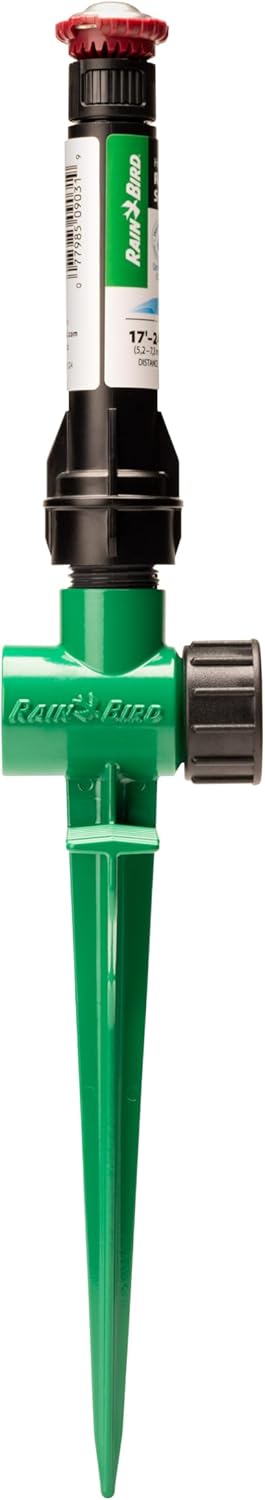 Rain Bird RVANSP Hose-End High-Efficiency Pro Rotary Sprinkler on Large Metal Spike, Hand Adjustable, 45° - 270° Pattern, 17' - 24' Spray Distance...