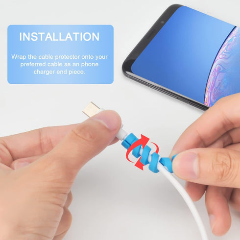 25 Pieces Charger Cable Saver, Seminer Flexible Silicone Micro USB Protector, Mouse Cable Protector Suit for All Cellphone Data Lines (White, Pink...