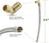 Highcraft Dishwasher Water Supply Line, Hose Connector Has 3/8 Inch 90 Degree Brass Elbow Fitting, Braided Stainless Steel 7 Ft