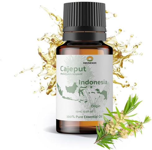 Cajeput Essential Oil (15ml) - Direct from Central Java, Indonesia - Essential Oils for Diffusers Aromatherapy; Essential Oils for Body; Massage O...