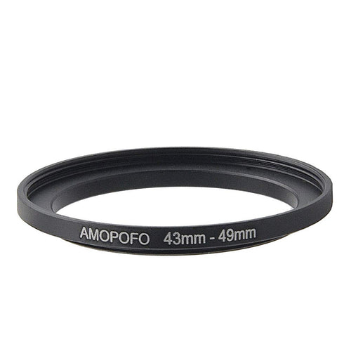 43mm to 49mm Step-Up Ring Filter adapter/43mm to 49mm Camera Filter Ring ;Compatible All Brands 43mm Lens and 49mm UV,ND,CPL,Metal Step Up Ring...
