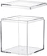 Acrylic Box with Lid, 4 Pack Small Square Acrylic Container 2.2x2.2x2.2Inch/55X55X55mm Plastic Square Cube Containers with Lid Storage Box for Can...