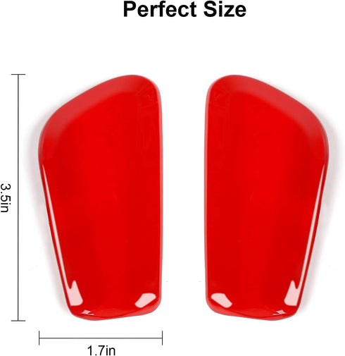 CheroCar Grain Gear Shift Knob Decoration Trim for 2017-2020 Jeep Grand Cherokee, Interior Accessories (Red)...