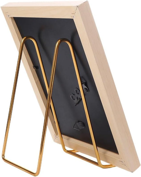 2Pcs Metal Plate Stands Holder Display Pictures Frame Stand, Iron Easels Photo Decorative Plate Dish Holder Stand Tabletop Art Decorative...