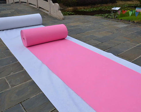 Pink Rugs Aisle Runners Wedding Accessories Pink Aisle Runner Carpet Rugs for Step and Repeat Display, Ceremony Parties and Events Indoor or Outdo...