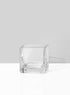 Serene Spaces Living Classic Clear Glass Cube Vase, Floral Centerpiece or Candle Holder, 3" Cube...