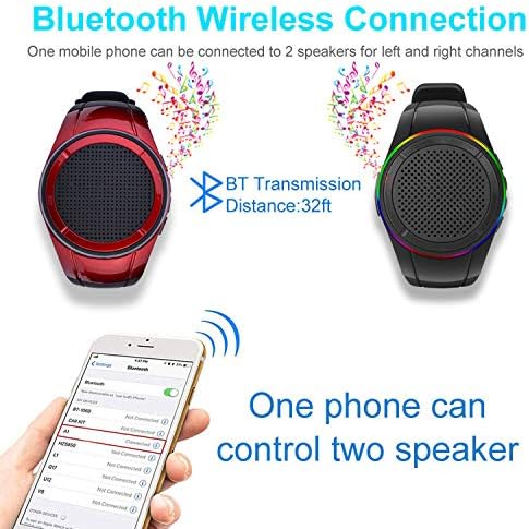 Wearable Portable Waterproof Bluetooth Speaker Watch X10 Clip Speaker MP3 Player Handsfree Clear Call Speakerphone,TWS,SD Card Slot,Selfie for Wor...
