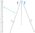 PATIKIL 1Set Tabletop Easel Stand for Display, 14in Table Top Easel Stand Small Portable Tripod Aluminum for Signs Poster Art Painting Decor Pictu...
