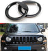 for Jeep Accessories Bezels Front Light Headlight Angry Bird Style Trim Cover ABS Compatible with Jeep Patriot 2011-2017 Model Mods Decor (Black)...