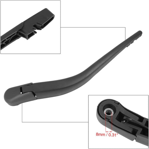 X AUTOHAUX Rear Windshield Wiper Blade Arm Set 355mm 14 Inch Fit for Honda Jazz 2014 2015 2016 2017 2018 2019...