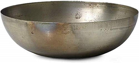 Serene Spaces Living Rustic Iron Bowl: Sturdy Oil Slick Iron with Iridescent Rainbow Spots, Vintage Accent for Home, Office, Single...