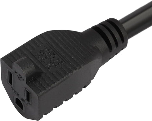 1.5Feet Waterproof Extension Power Cord, in-Line On-Off switch Extension Cable, SJTW 14AWG 3C Waterproof,Max.20A 125V Heavy Duty Inline Switch AC ...