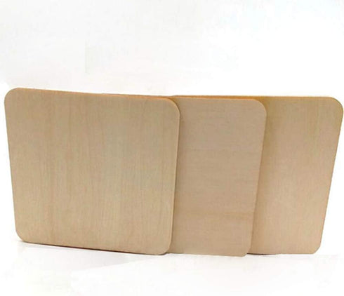 80 Pieces Unfinished Natural Wood Pieces Blank Squares Cutout Tiles DIY Wood Crafts Supplies for DIY Art Craft Projects, Home Decorations, Ornamen...