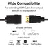 Cmple - HDMI Extension Cable 3 ft Male to Female HDMI Adapter Cord 4K@60Hz 2150p 1080p 3D Audio/Video Extender Compatible with Laptop, Gaming PC, ...