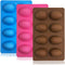 SENHAI 3 Pcs Egg Shape Silicone Molds, 8-Cavity Food-grade Baking Mold for DIY Cake Decoration,Chocolate, Pastry, Muffin, Bread, Ice Cube, Soap - ...